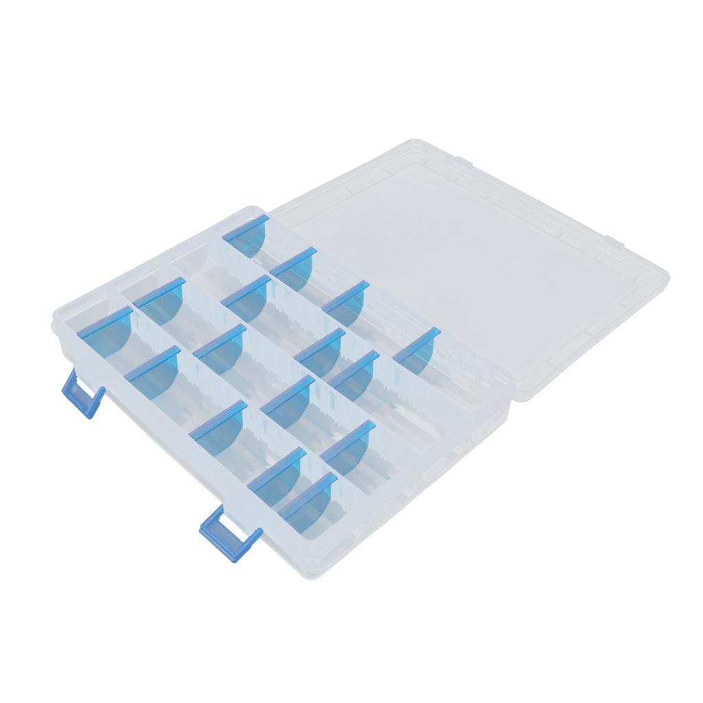 Plastic Fishing Lure Box Single Layer Transparent Lure Fishing Box for Accessories