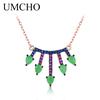 Umcho Pure 925 Sterling Silver Chains Necklaces Nano Gemstone 925 Silver Jewelry For Women Elegant Anniversary Gift