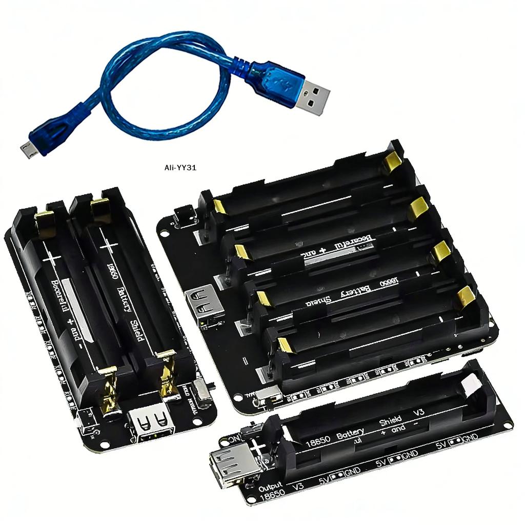 1 шт. Модуль зарядки аккумулятора для Raspberry Pi 3 Держатель аккумулятора 18650 с одним отсеком USB 5V/2A 3V/1A V3 Защитный экран для аккумулятора