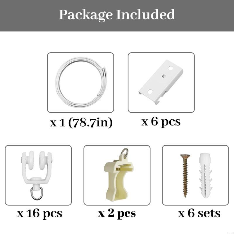 62KD 2m/78.74'' Ceiling Curtain Track, Curved Curtain Track, Wall Mount Curtain