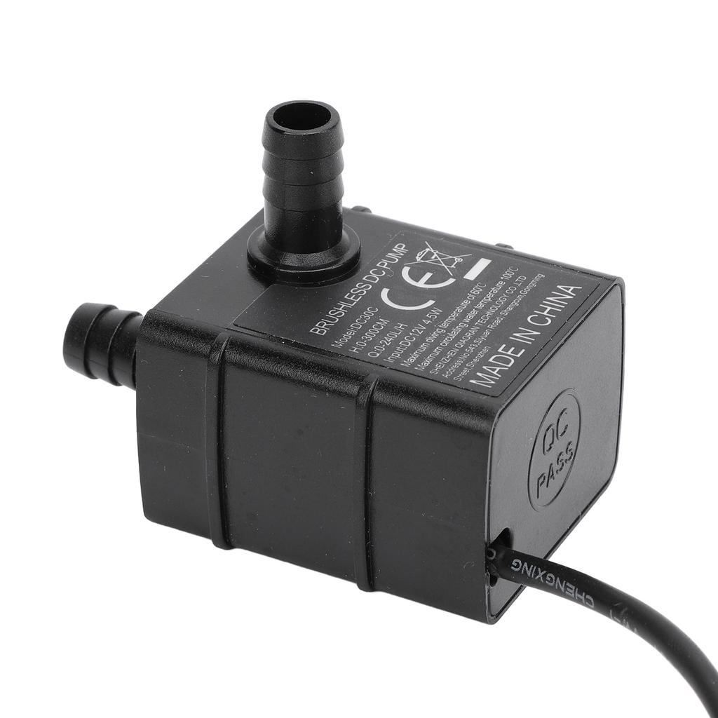 Микро Погружной Насос DC 12В 4.5Вт 240Л/Ч 300см Подъем IP68 Бесщеточный Насос для Водного Фонтана со Светодиодом