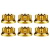 Ruifu Titanium Alloy Nuts, M6, M8, M10, M12, M14, M16, Colorful Rear and Front Shock Absorber Wheel Axle Nuts for Yamaha Scooters, Pack of 6 (M6, Gold