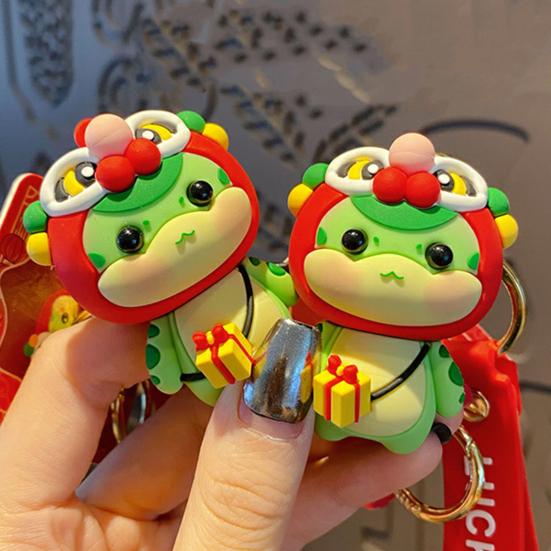 Брелок в виде мультяшной змеи, китайский Новый год, талисман на удачу, год Змеи