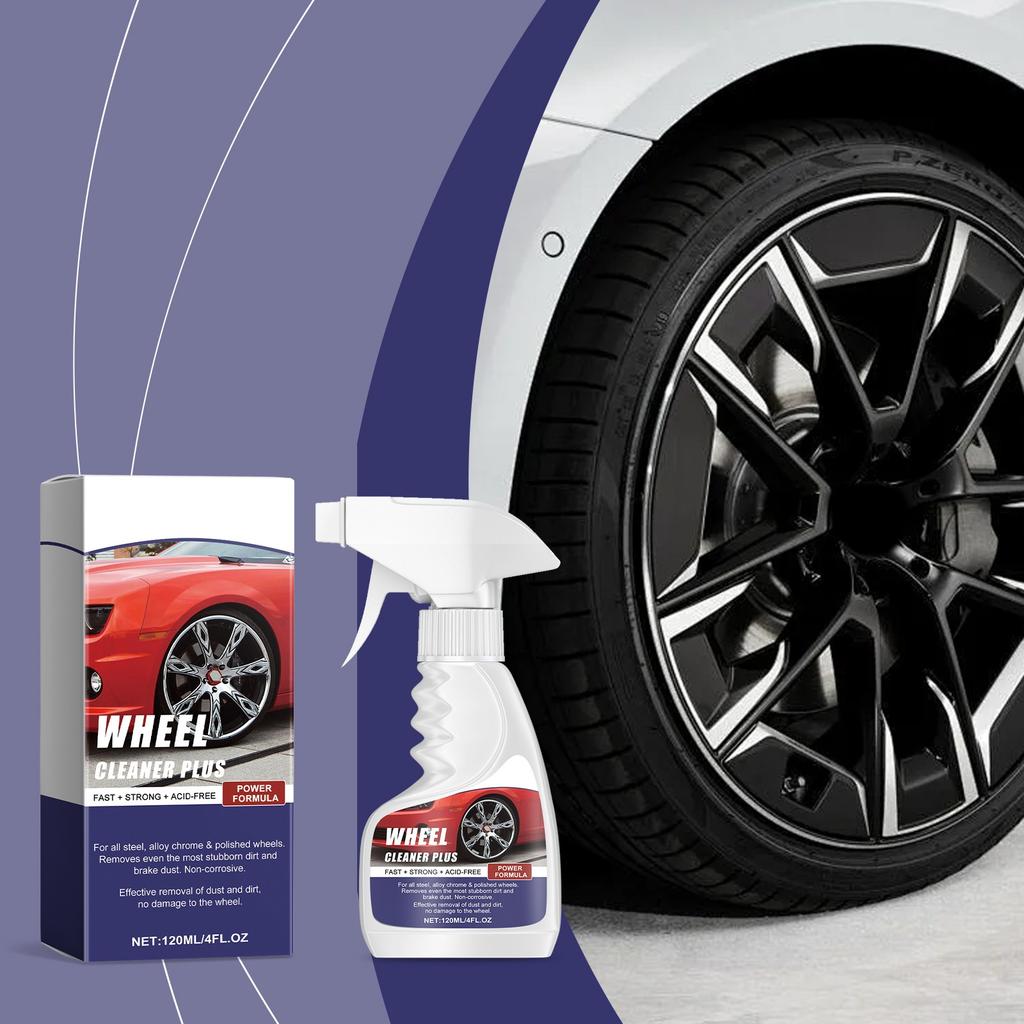 Car Wheel Cleaner, Car Wheel Hub Yellowing Cleaning Stains Wheel Removal 120ml