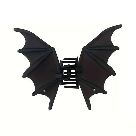 1/2Pcs Gothic Style Bat Hair Claw Spooky Goth Bats Wings Hairpin Women Halloween Metal Hair Accessories