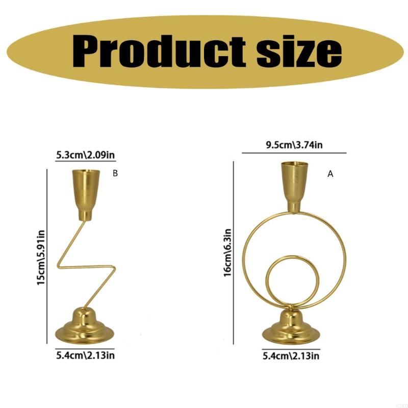 62KD Nordic Metal Candlestick Holder Decorative Candlestick Holder for Dinners