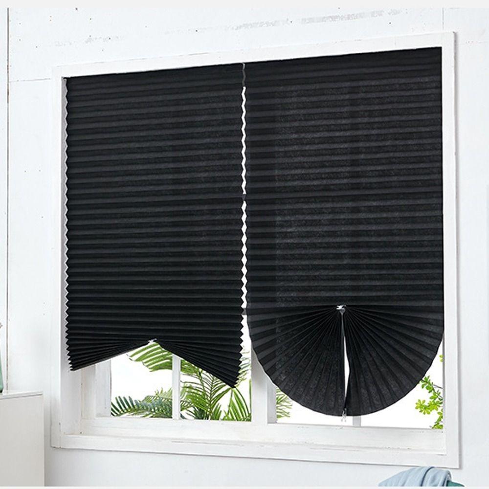 Easy Install Adhesive Paper Shades Cut to Size Blackout Window Blinds For Windows