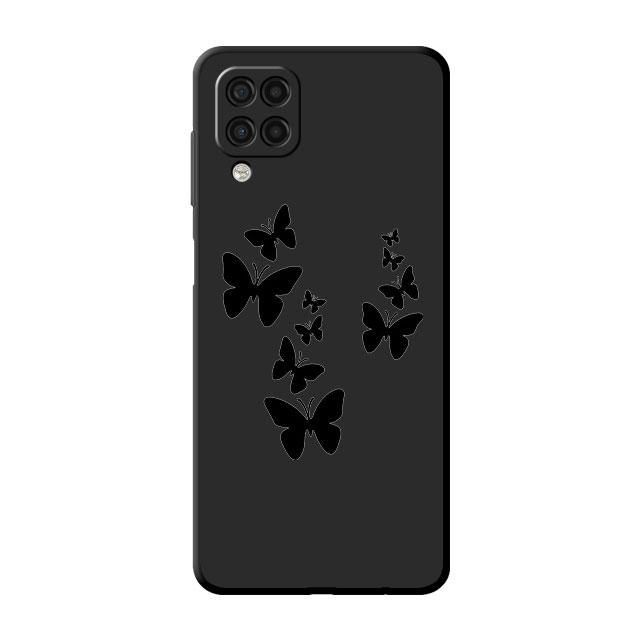 Чехол с изображением цветов и сердца для Samsung Galaxy A52 A12 A32 A51 A21s A71 A13 A53 A22 A31 A72 A03 A02s A41, черный чехол для телефона