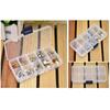 Clear 10/15/24 Grids Jewelry Storage Box Pills Organizer Holder Case Container