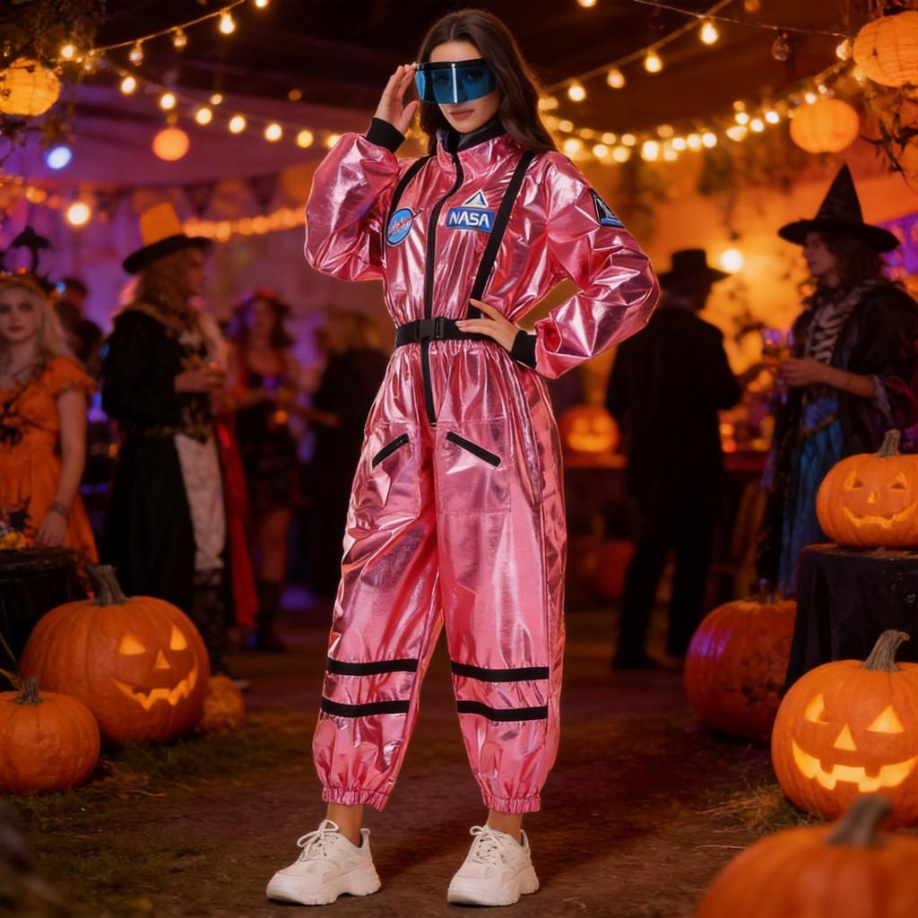 Space Explorer Cosplay Suit For Women With Cotton Material Halloween Party Costume