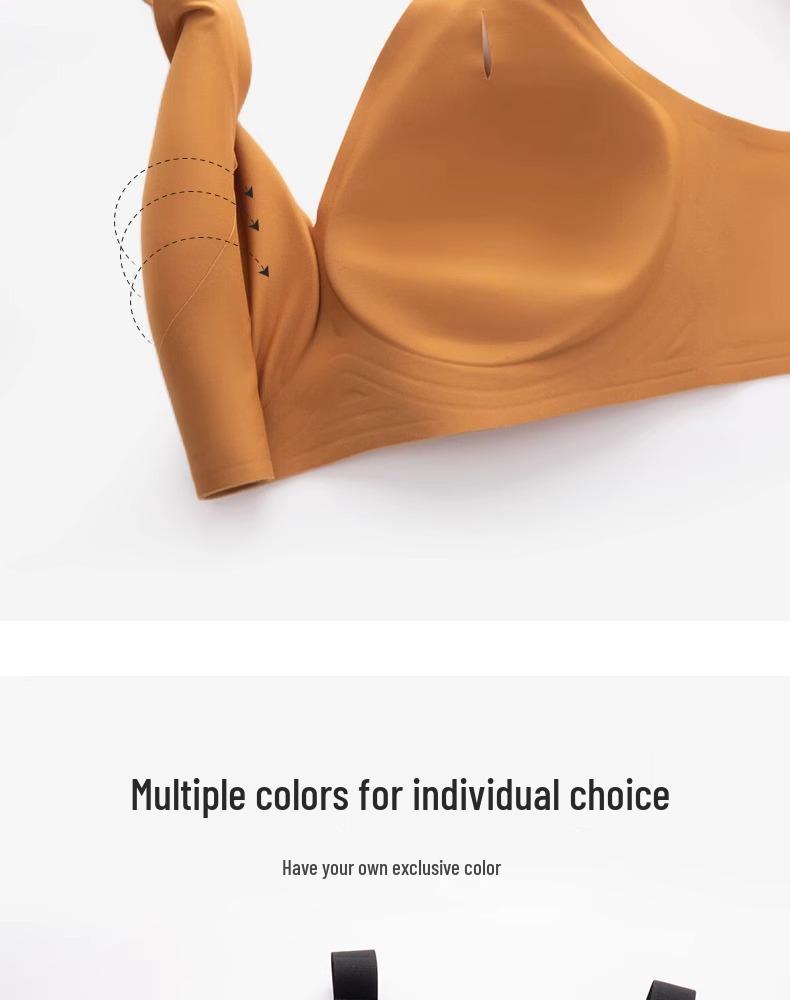 Seamless Women's Slimming Thin-Style Sports Bra with Rabbit Ear Cups and Side Support