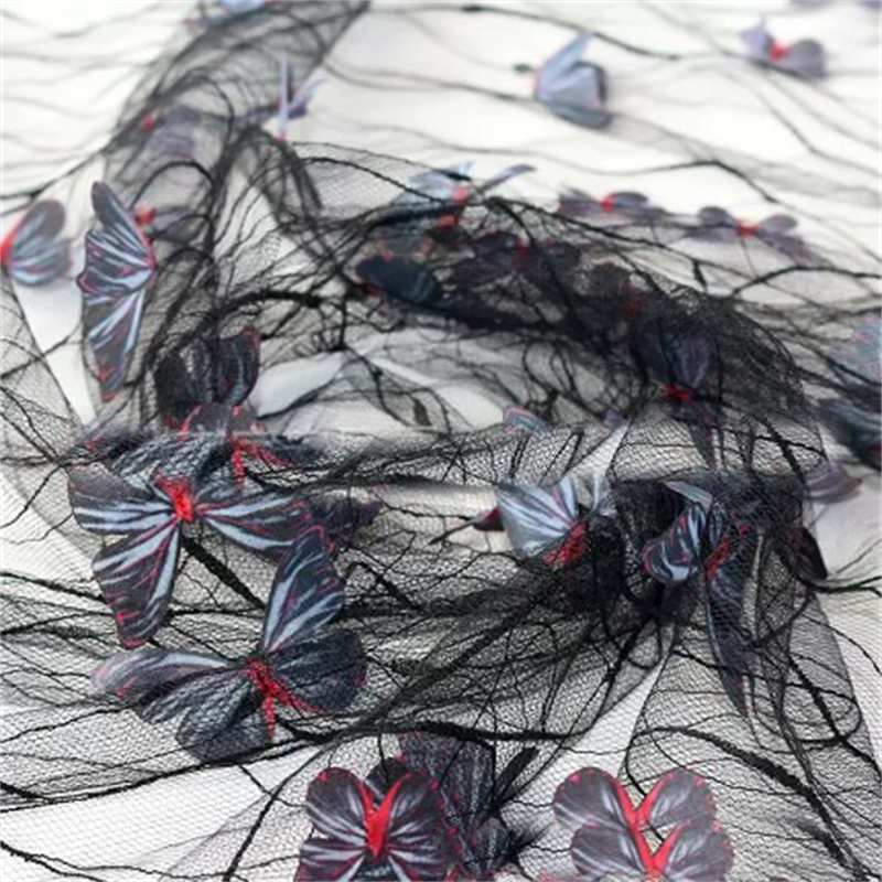 Сделай сам кружево лазерная бабочка трехмерная вышивка кружевная ткань сетка бабочка вышитая ткань сетчатая ткань