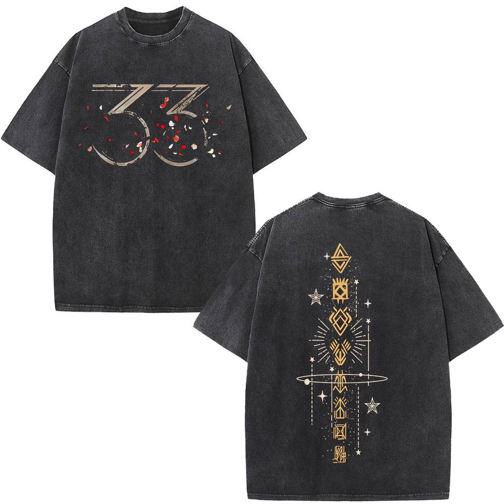 Esquie Clair Obscur Expedition Vintage Washed T Shirts Mens Women Clothing Fashion Cotton Short Sleeve Tshirt Streetwear