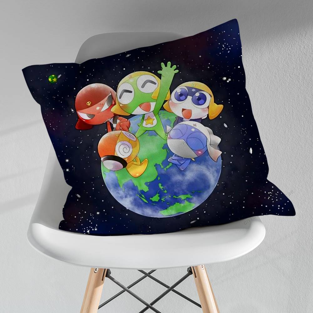 GGunsou FFrog KKeroro Pillowcase for Sofa Room Office Decor Printing  Merchandise AllMatch Cushion Cover