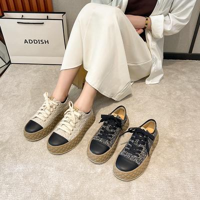 Виноградная мать Studiolee темпераментный маленький ароматный стиль толстый ромбовидный узор толстая подошва увеличение роста низкие повседневные маленькие белые туфли женские ш