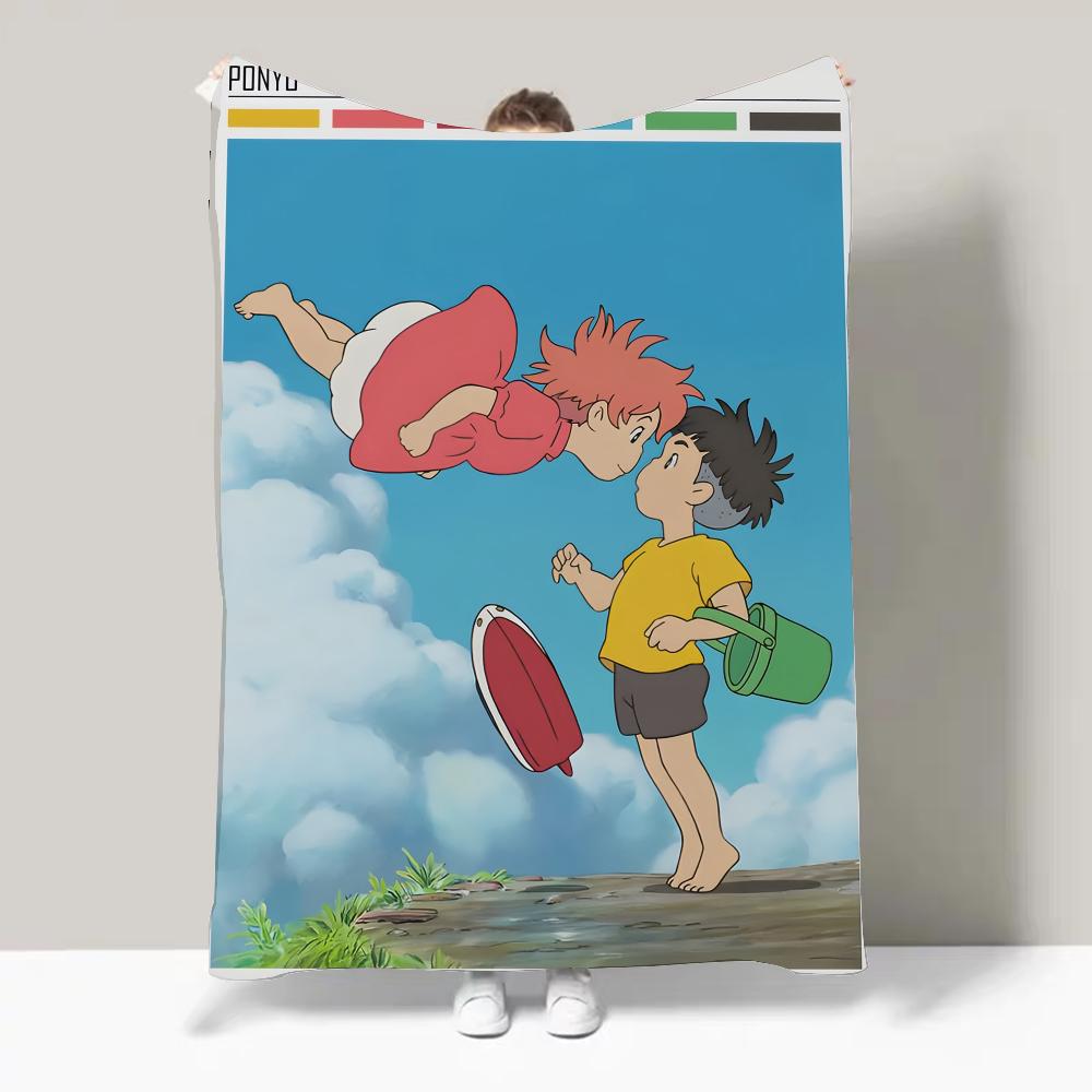 Cute P Ponyo Anime P Blanket Design Lightweight For Dorms, Naps, Living Room, Office,Sofa,All Season
