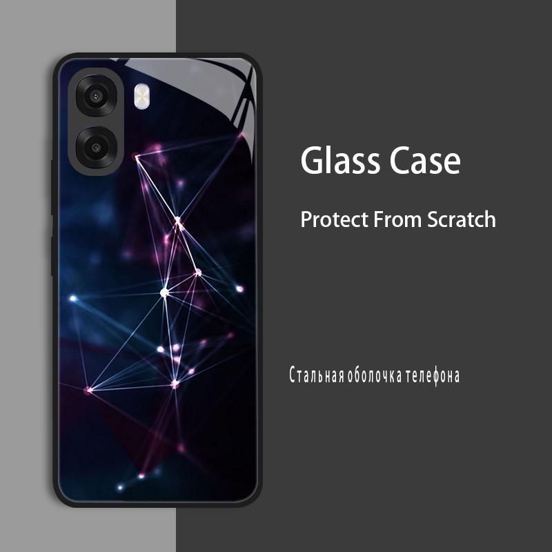 For Oppo A6x 4G Case Cover Tempered Glass Case Hard Bumper For OPPO A6 Pro F31 5G Protective Case Shell Soft edge Hard Back Capa