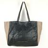 MARC BY Leather Tote Bag Black Greige Two-Tone Shoulder(USED)