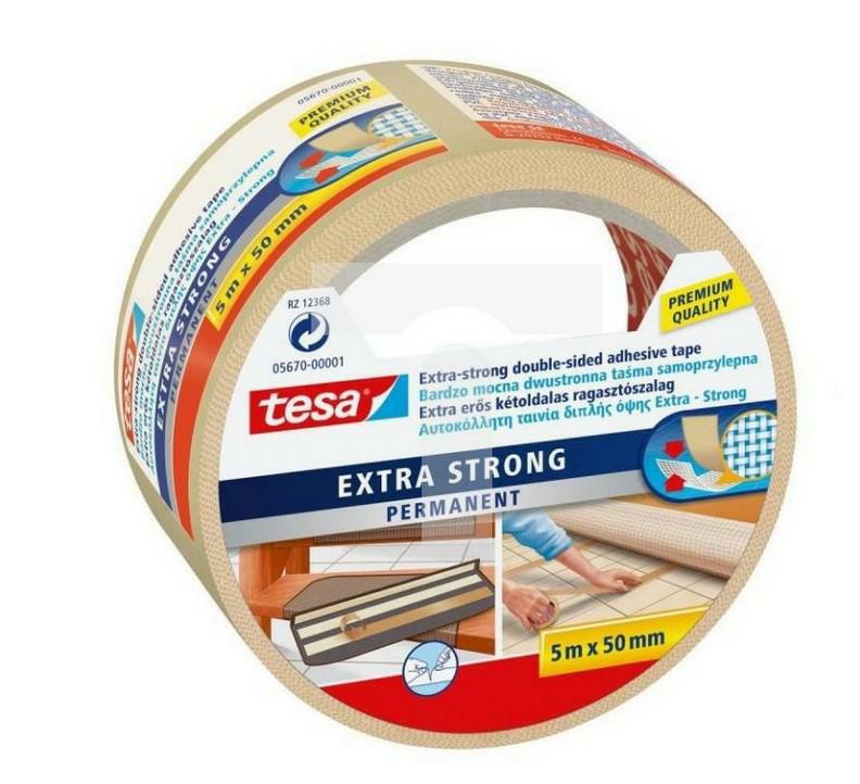 Tesa Taśma Dwustronna 5M X 50Mm Do Wykładzin Extra Strong