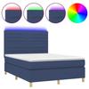 VidaXL Slat Bed Base with Mattress and LED, Upholstered Bed, Double Bed, Adult Bed for Interior Bedroom, 3135515