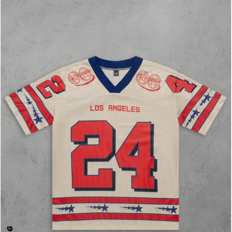 American T-shirt olive jersey cross-border Amazon 3D printed polyester short-sleeved football retro letter logo
