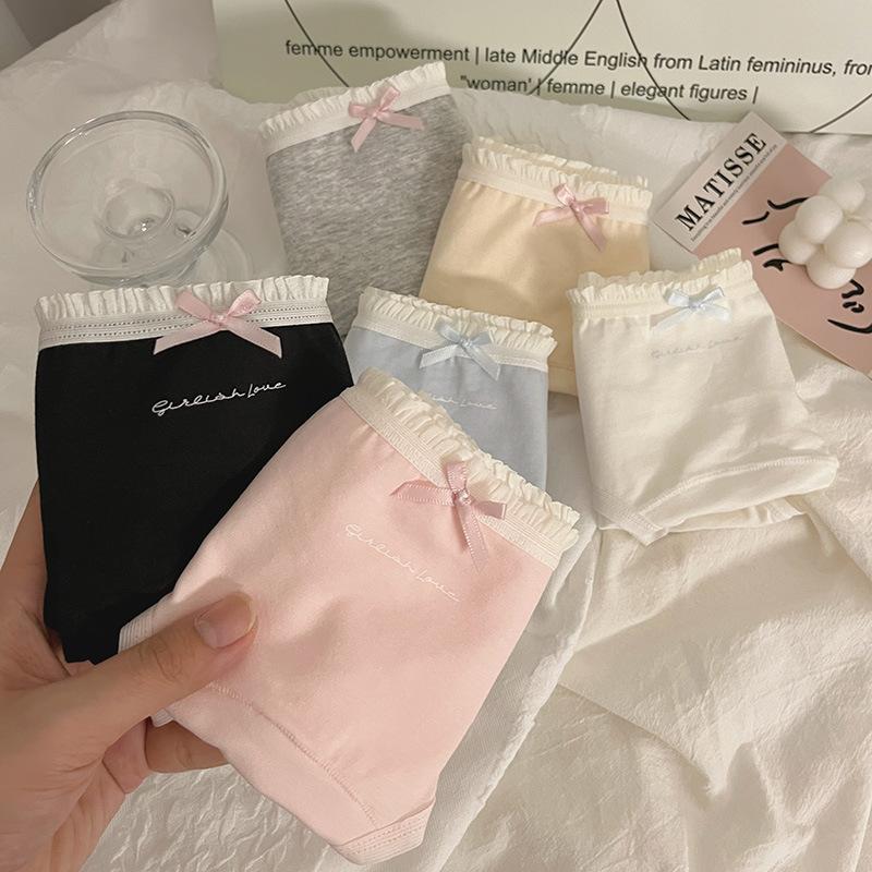 Трусики детские из хлопка класса А 7А антибактериальные, удлиненные, из чистого хлопка, удобные, с мешком на талии и треугольными чашечками