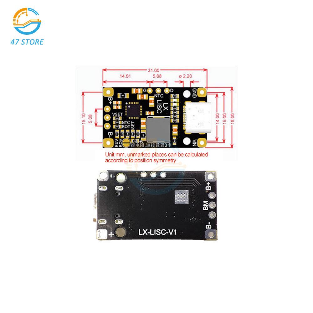 2S/3S BMS Lithium Battery Pack Charging Board Boost Quick Charge 3.7V Polymer/UAV Charging Module Step Up Module Type-C USB