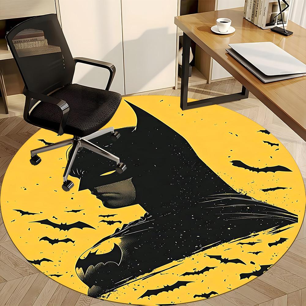1pc Batman Office Round Area Rug, Under Office Chairs Bedroom Living Room Home Decor, Room Deco, Available in Various Sizes120