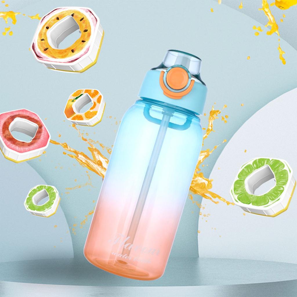 Бутылка для воды с 7 капсулами, бутылка для фруктовой воды емкостью 1000 мл, чашка для воды с 0% сахара, чашка для спортивной воды