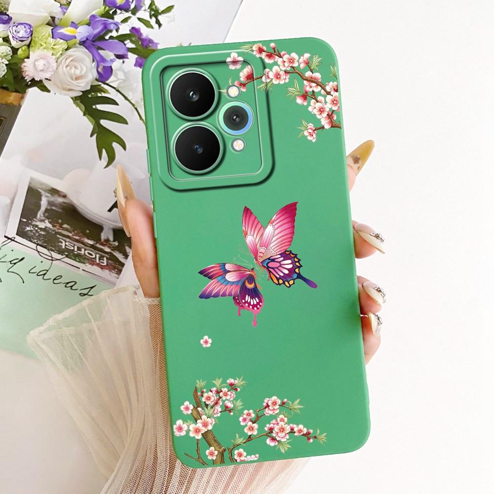 Чехол для Realme 15 Pro Корпус RMX5101 Силиконовый Роскошный Модный Цветы Каваи Милый Расписной Ударопрочный Чехол для Телефона
