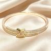 Micro-inlaid 18K Gold Gypsy Cross Bracelet Light Luxury Fashion X Diamond Bracelet Hand Jewelry