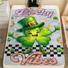 1PC Leprechaun poster Print FlAannel Blanket, High quality Comfortable for All Seasons, Home Decor, Warmth and Comfort