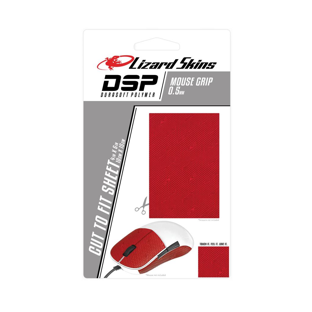 Lizard Skins DSP Mouse Grip, Non-Slip Grip Tape for Gaming Mice, Red, DSPMG150