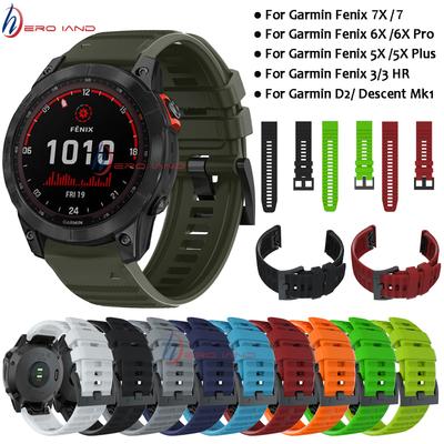 22 26 мм Quickfit Smart Watch Remezzo для Garmin Fenix 7 7X 6 6X Pro 5X 5 Plus 3HR 935 945 Sport Silicone Watch Band Wristband New