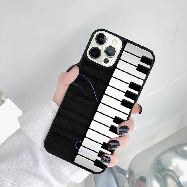 Music Piano Key Phone Case Cover For iPhone 17 Air 15 16 14 11 12 13 Pro MAX Plus