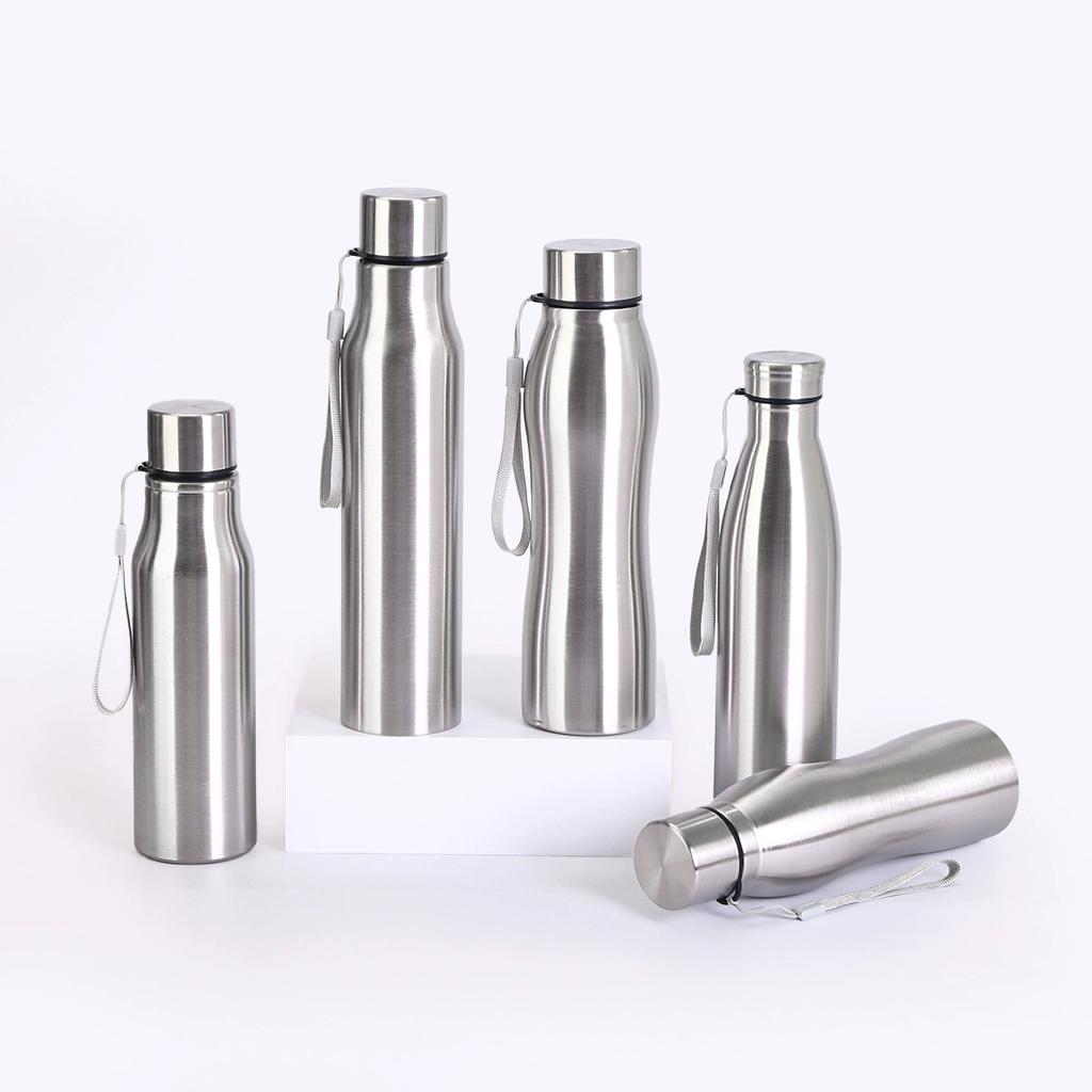 Gourd Shape and Pastoral Insulated Water Bottle Stainless Steel Large Capacity with Rope