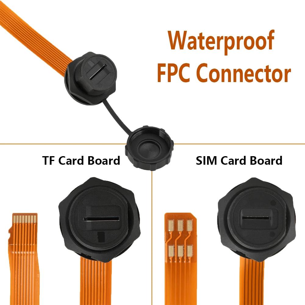 TF Mini Waterproof SIM Card Adaptor IP67 Threaded Back Mount Female Solder Socket FPC Connector Panel Mount Connector