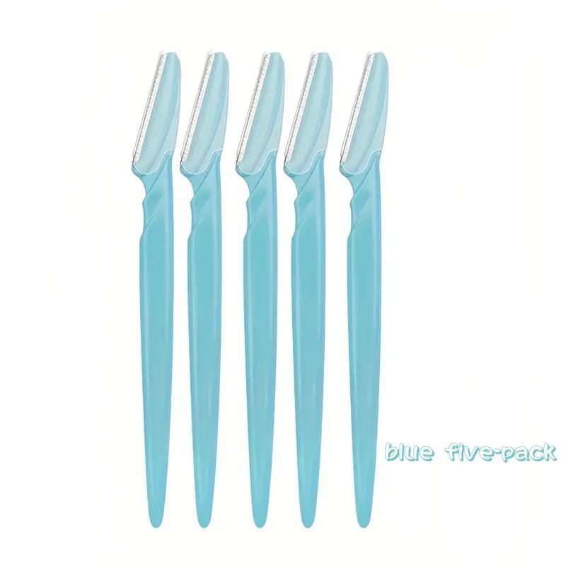 Бритва для бровей, 5 шт., триммер для бровей, лезвие бритвы, портативная бритва для лица, брови, эпиляция, фрезы для удаления волос, безопасная бритва для женщин, макияж