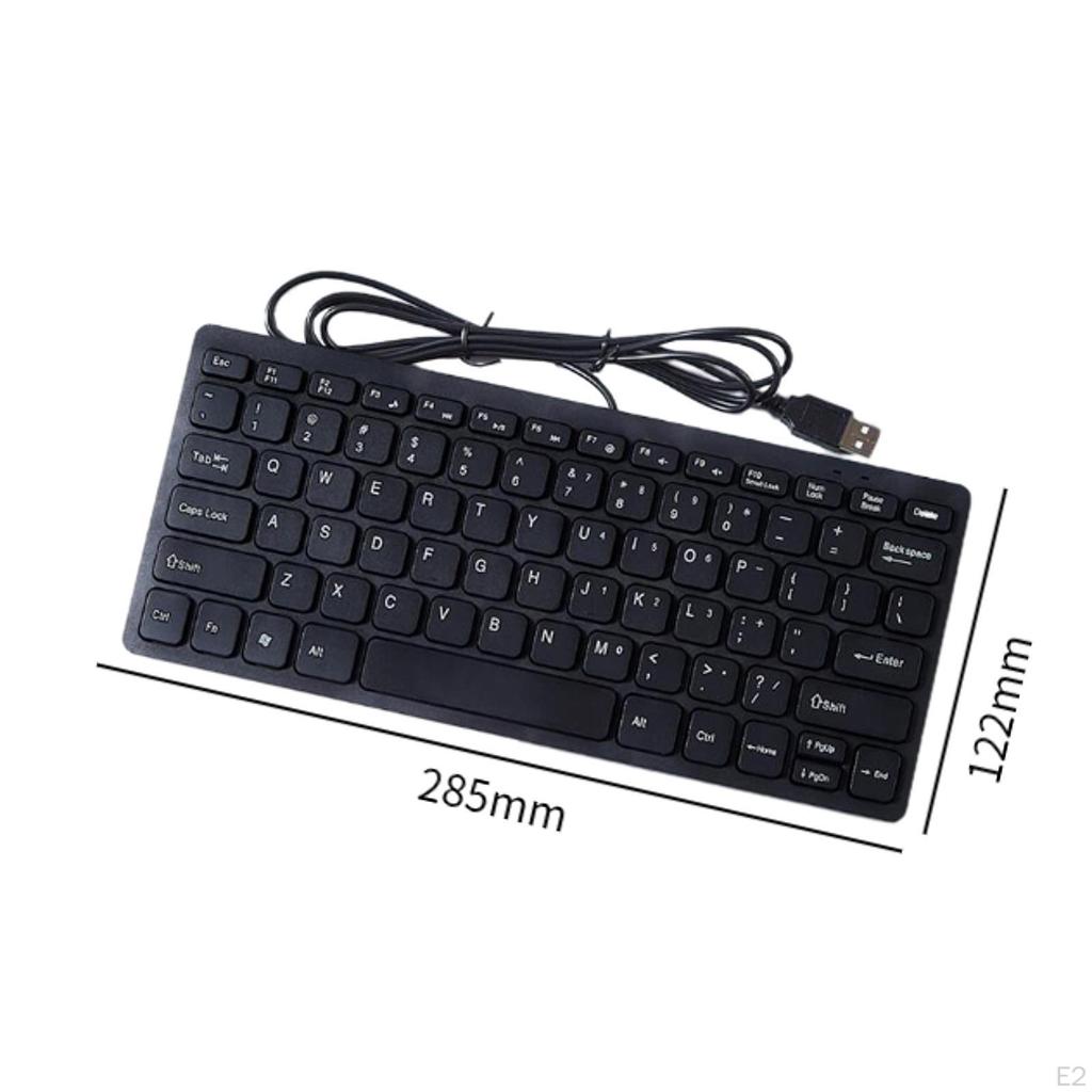 Проводная USB-клавиатура, 78 клавиш, мини-профессиональная, идеальные подарки, подключи и играй, бесшумное нажатие клавиш, удобная