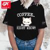 Модная новая хлопковая футболка с рисунком 'Кофе Right Meow' и женские футболки с мультяшными принтами Harajuku Streetwear Hip hop Повседневные топы Унисекс футболки