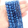 Fashion Natural Stone Kyanite Charm Loose Bead DIY Round Beads Jewelry Accessories
