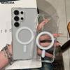 Прозрачный магнитный чехол из акрила для Samsung Galaxy S24 S25 S26 Ultra S23 S22 Plus S21 FE A55 A56 A16 A15 с поддержкой Magsafe