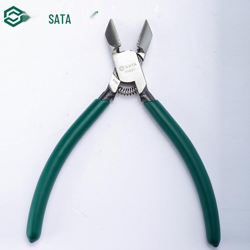 SATA 70651 6-inch Industrial Electrician Pliers - Multifunctional Wire Stripping & Cutting Tool