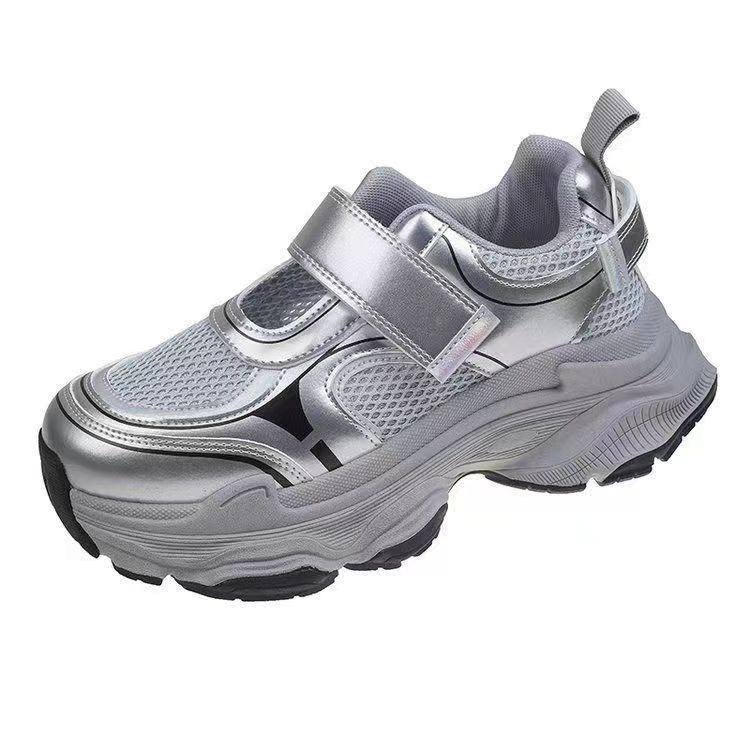 Кроссовки Fried Street на толстой подошве для папы, женские, весна-лето 2024, новые сетчатые, дышащие, с подошвой из дуриана, в стиле ретро, увеличивающие высоту кроссовки