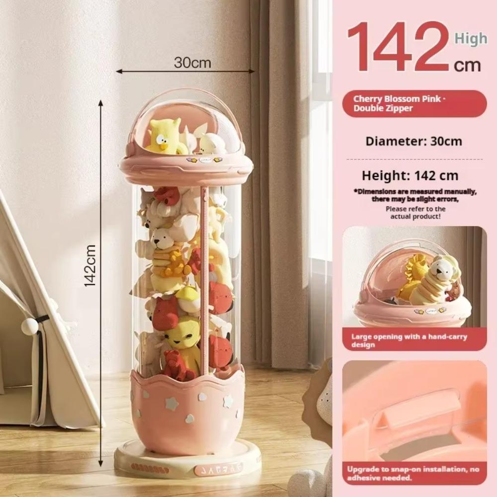 Влагозащищенный ящик для хранения кукол Пластиковое ведро для хранения детских игрушек Милая плюшевая игрушка Труба для хранения