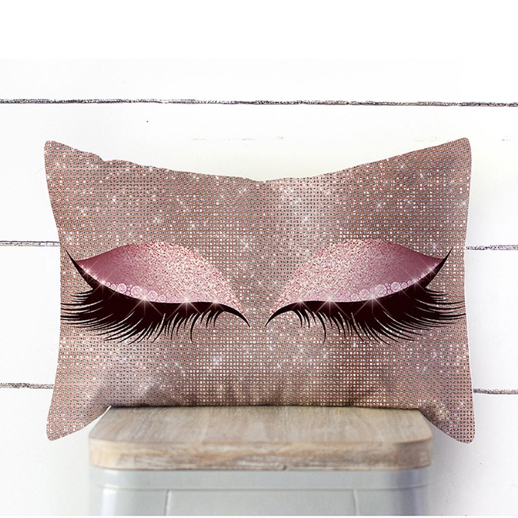 Мягкий бархатный чехол для подушки Ramidos Eyelash Out 30x50 см Чехлы Чехлы
