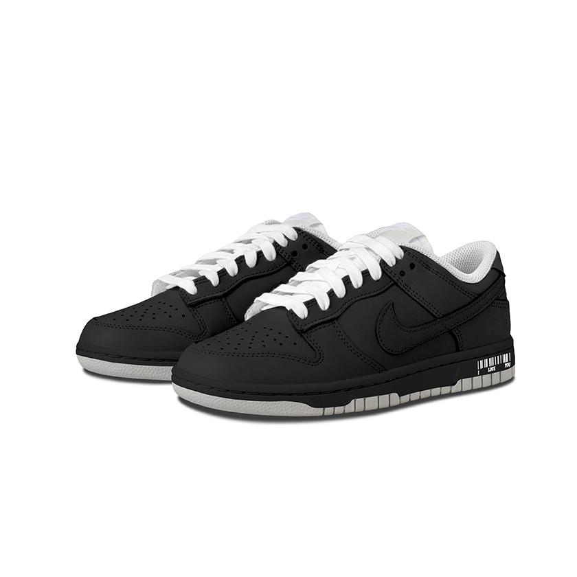 Nike Dunk Slip Resistant Abrasion Resistant Low top Skateboard Shoes Women's Black DD1503-103(Team676-)