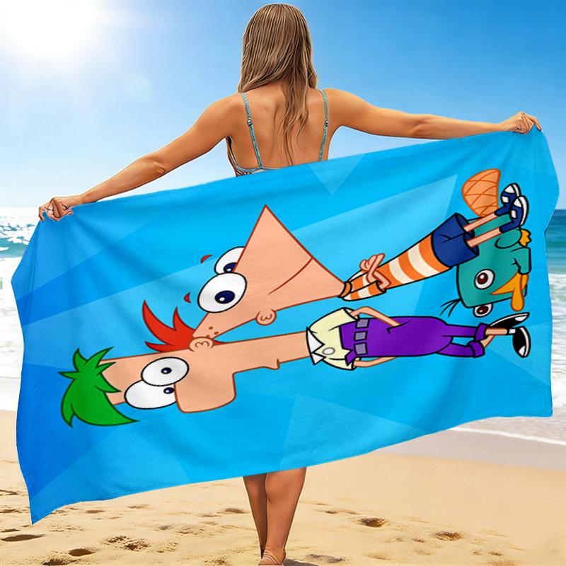 1Pc Friendship Laughter Adventure Beach Towel, Quick Dry, Multi-Use for Beach Pool Gym Yoga Home Travel, Christmas, Halloween, Xmas Gift S929241