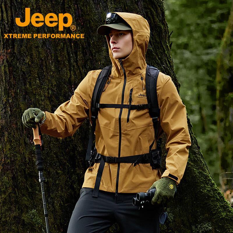 Jeep Мужская 3-защитная эластичная уличная куртка с капюшоном