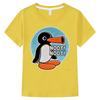 Pingu Детская одежда Топы для мальчиков/девочек С коротким рукавом Спортивная Мода Уличная Одежда Комиксы Футболки с круглым вырезом